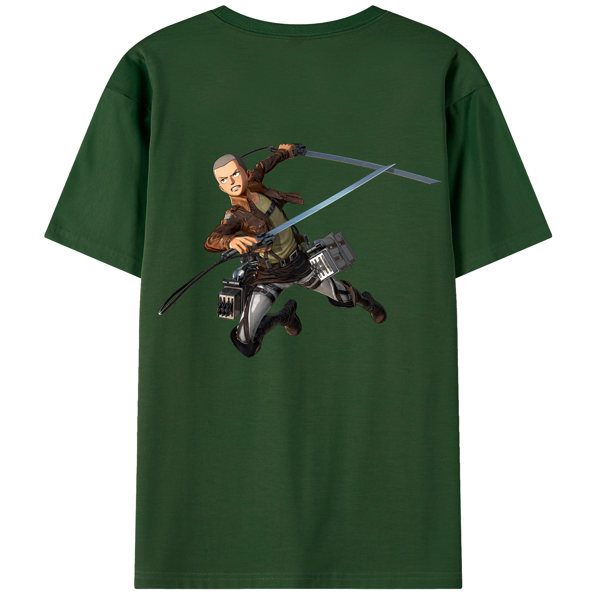 （画像用） 進撃の巨人 コニー·スプリンガー Attack on Titan Connie Springer 綿100％半袖Tシャツ（背面プリント）